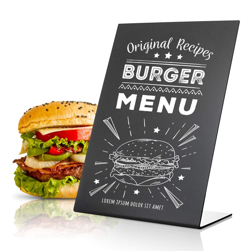 IRICUS Mini Tabletop Chalkboard Sign A5 - Menu Chalkboard Stand for Wedding Table 8â€x - Tabletop Chalkboard Signs for Tables with Stand - Event Place Cards - Table Chalkboard Signs with Stand Up Chalkboard - Image 1
